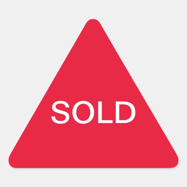 Verkaufszeichen Dreieckiger Aufkleber (Vorderseite)