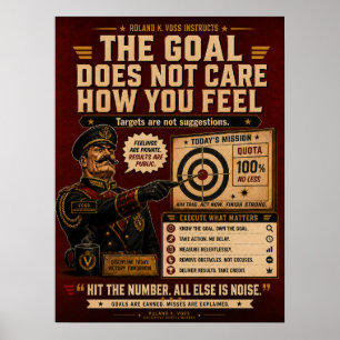 Verkaufsziel-Motivationsposter Roland K. Voss Poster