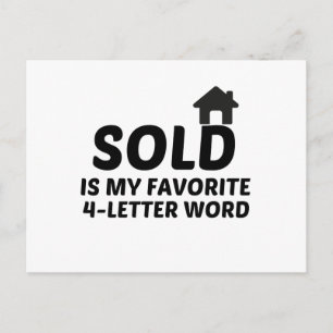 VERKAUFTE BELIEBTE WORTE POSTKARTE