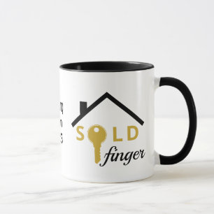 VERKAUFTE FINGER Spaß Real Anwesen Agent Realtor Tasse