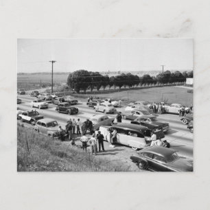Verkehr, Lincoln Boulevard, Los Angeles, Vintage Postkarte