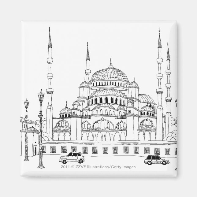 Verkehr mit Moschee Magnet (Vorne)