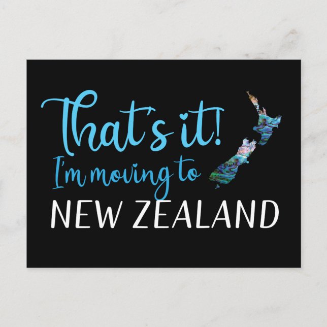 VERKEHR NACH NEUZEALAND KIWI PAUA POSTCARD POSTKARTE (Vorderseite)
