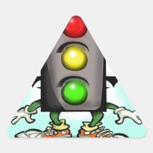 Verkehrs-Spaß Dreieckiger Aufkleber