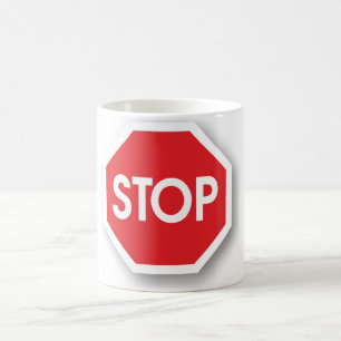 Verkehrs-Stoppschild Tasse