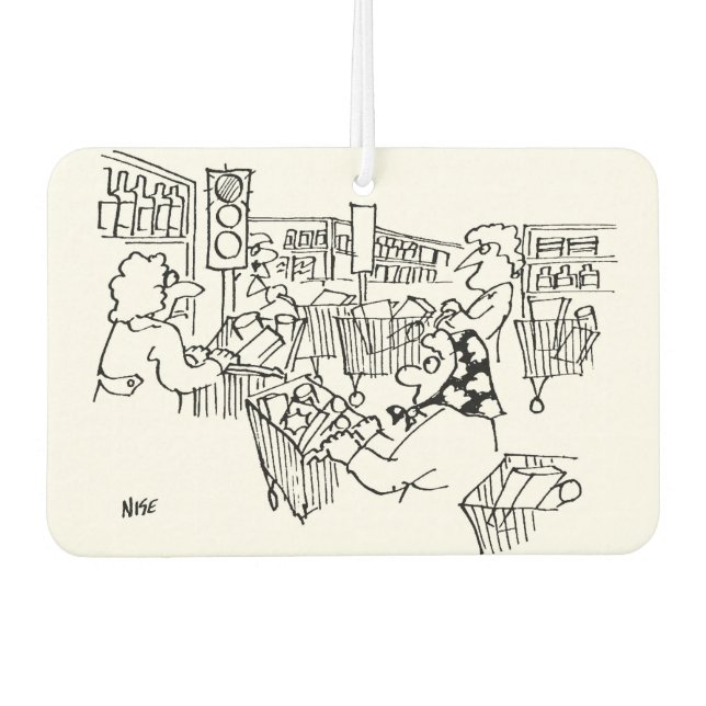 Verkehrsbeleuchtung in einem Supermarkt Autolufterfrischer (Vorderseite)