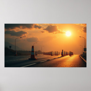 Verkehrskegel Poster