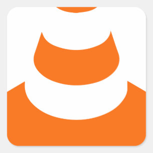 VerkehrskegelsicherheitsmastWhitch Hutmarkierung Quadratischer Aufkleber