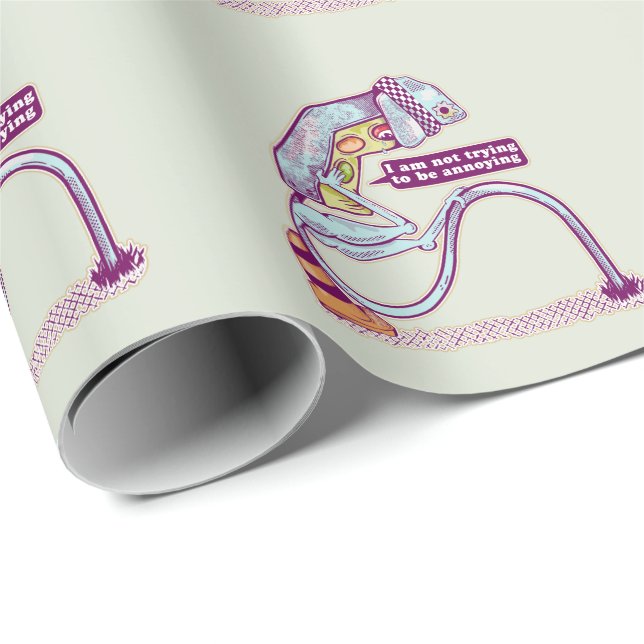 Verkehrsleichter sieht traurig aus geschenkpapier (Rolleneckpunkt)