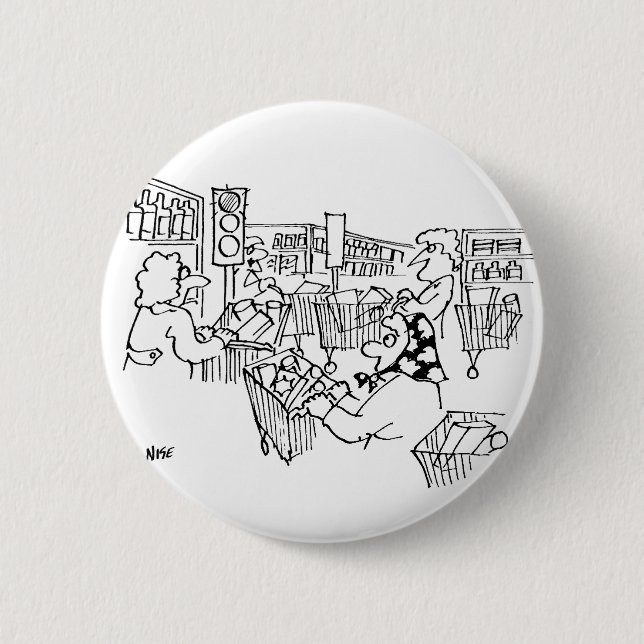 Verkehrsmanagementbeleuchtung in einem Supermarkt Button (Vorderseite)