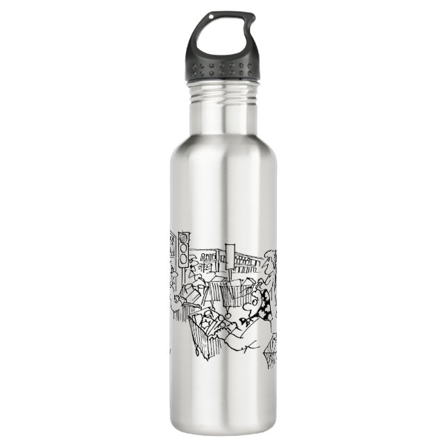 Verkehrsmanagementbeleuchtung in einem Supermarkt Edelstahlflasche (Vorderseite)