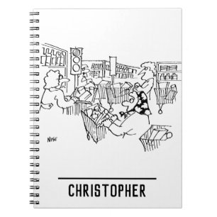 Verkehrsmanagementbeleuchtung in einem Supermarkt Notizblock