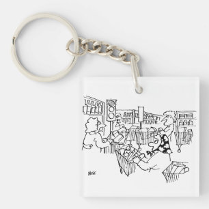 Verkehrsmanagementbeleuchtung in einem Supermarkt Schlüsselanhänger