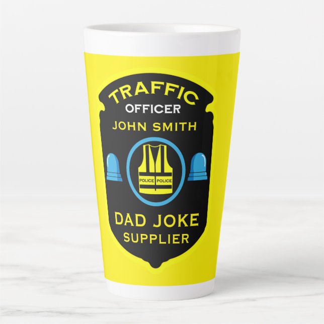 Verkehrspolizei Funny Gift Milchtasse (Vorderseite)