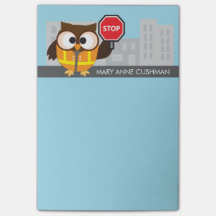 Verkehrspolizei-Schulsicherheits-Patrouille danken Post-it Klebezettel