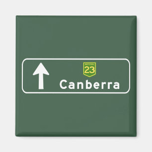 Verkehrsschild Canberras, Australien Magnet
