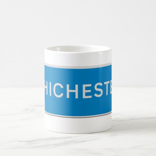 Verkehrsschild Chichester Kaffeetasse (Mittel)