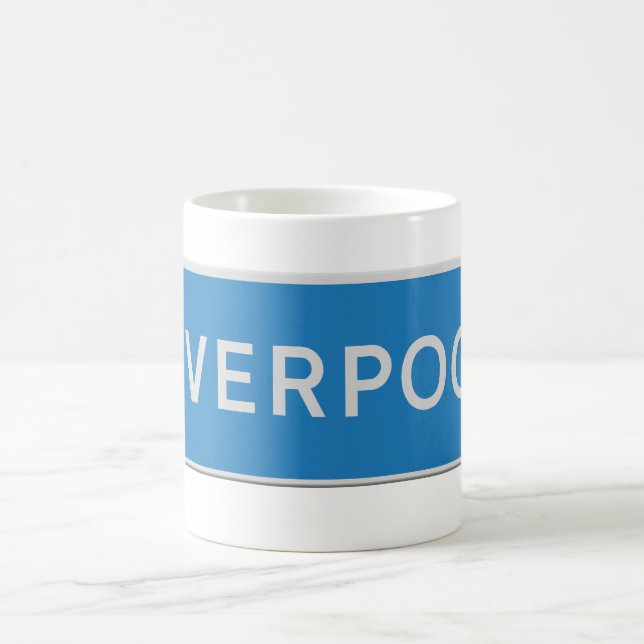 Verkehrsschild Liverpool Kaffeetasse (Mittel)
