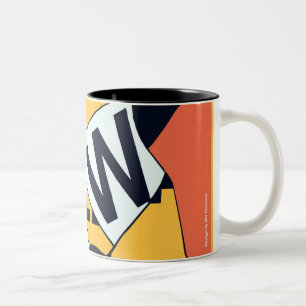 Verkehrsschild-Tasse Zweifarbige Tasse