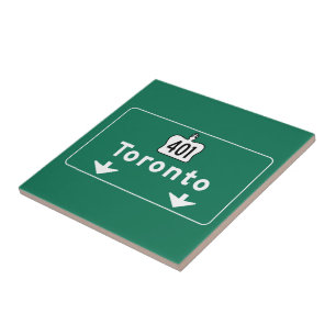 Verkehrsschild Torontos, Kanada Fliese