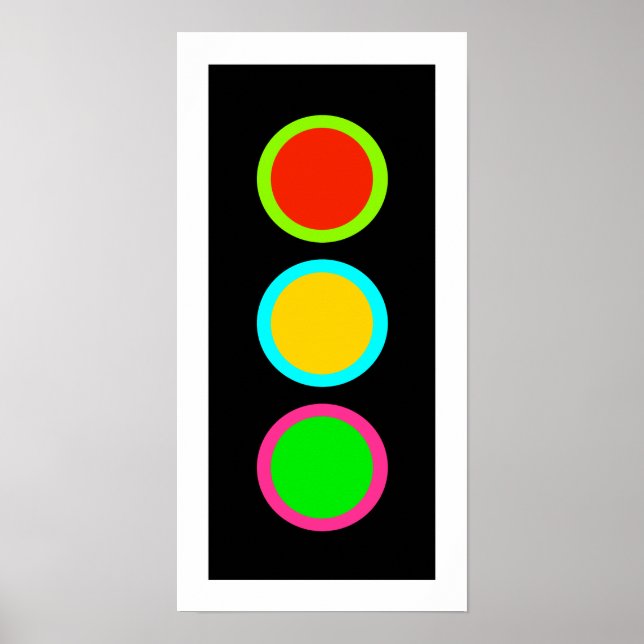 Verkehrssignal Stopp-Caution-Go Mod Stopp Light Fu Poster (Vorne)