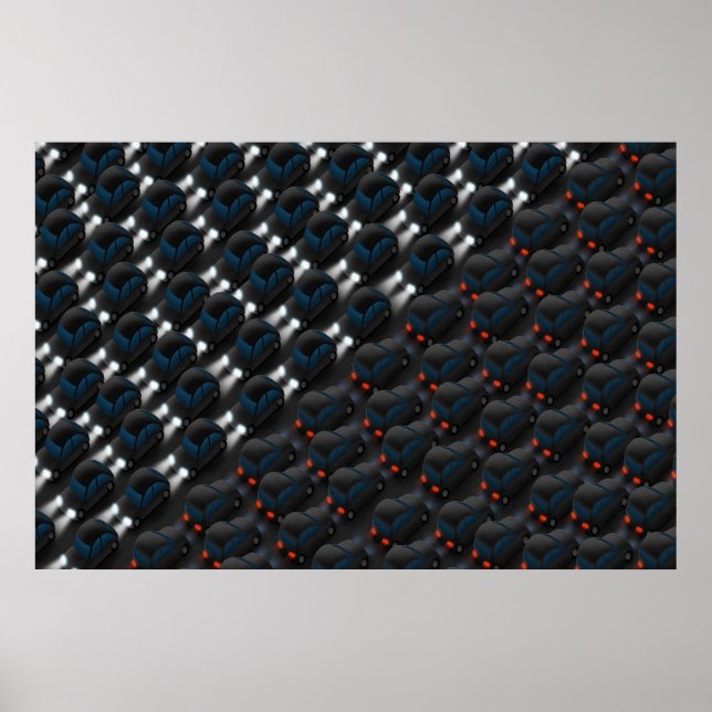 Verkehrsstau Poster (Vorne)