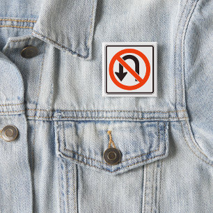Verkehrssymbol Kein Wenden Button
