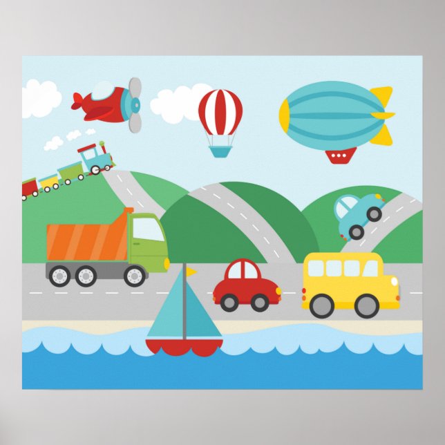 Verkehrsszene Poster (Vorne)