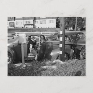 Verkehrsunfall, Los Angeles, 1951 Vintag Postkarte