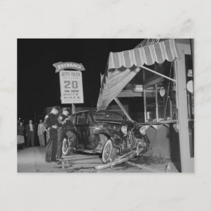 Verkehrsunfall, Los Angeles 1951 Vintage Postkarte