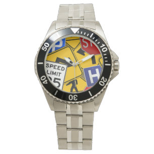 Verkehrszeichen Armbanduhr