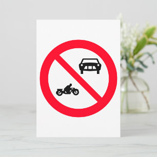 Verkehrszeichen Kein Fahrzeug Einladung