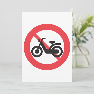 Verkehrszeichen Kein Motorrad Einladung