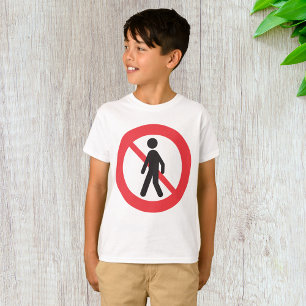 Verkehrszeichen Keine Fußgänger T-Shirt