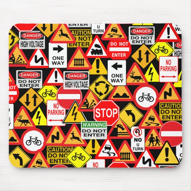 Verkehrszeichen Mousepad (Vorne)