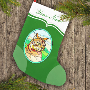 verketteter Glasschau Katze 1 Kleiner Weihnachtsstrumpf