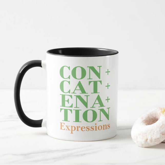 Verkettungsausdrücke in der Cobol-Programmierung Tasse (Mit Donut)