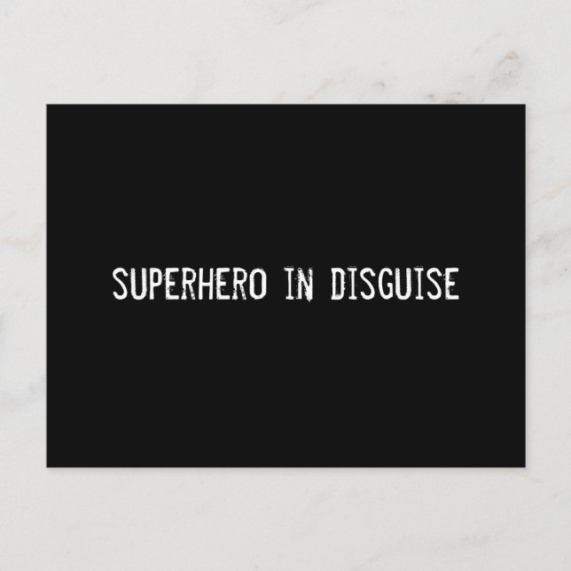 verkleideter Superheld Postkarte (Vorderseite)