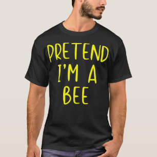 Verkleidung als Biene Halloween Faul Einfach T-Shirt