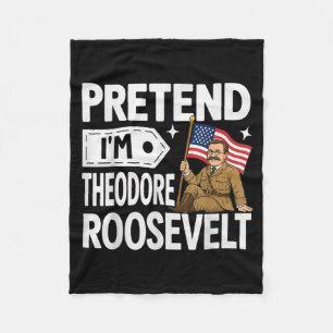Verkleidung als Theodore Roosevelt Halloween Fleecedecke