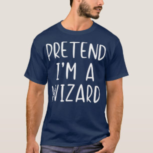 Verkleidung als Zauberer Halloween Faul Einfach T-Shirt