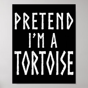Verkleidung einer Schildkrötenfamilie für Hallowee Poster