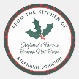 Verkostung in der Küche Runder Aufkleber