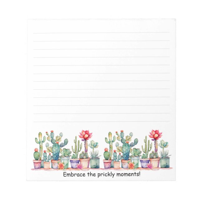 Verkrampfen Sie die stacheligen Momente, die von d Notizblock (Vorderseite)