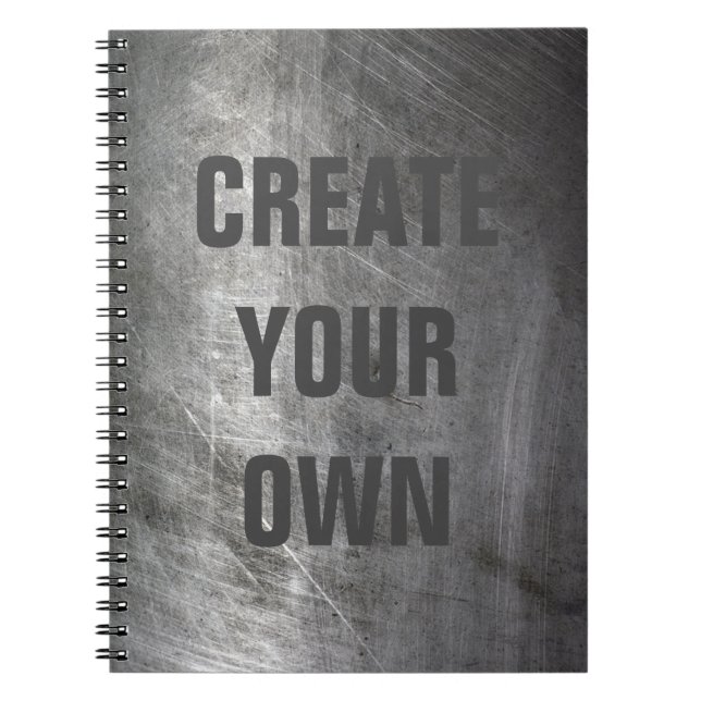 Verkratzte gebürstete Metallbeschaffenheit Notizblock (Vorderseite)