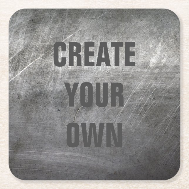 Verkratzte gebürstete Metallbeschaffenheit Rechteckiger Pappuntersetzer (Vorderseite)