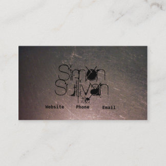Verkratzte rostfreie Visitenkarten Visitenkarte