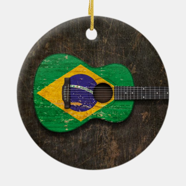 Verkratzte und getragene brasilianische keramik ornament (Hinten)