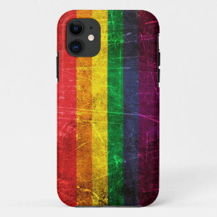 Verkratzte und getragene Vintage Gay Case-Mate iPhone Hülle