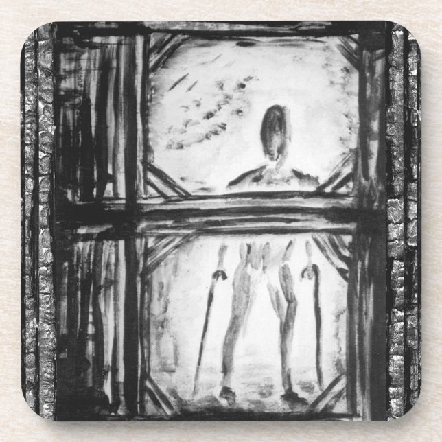 verkrüppelter Mann Untersetzer (Vorderseite)